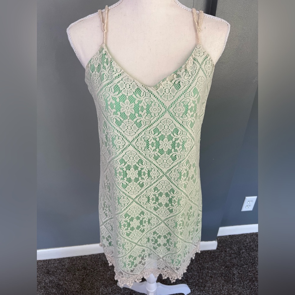 Love Fire, Size M, Seagreen Mesh Sundress